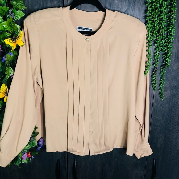 ‘🌼3/$30🌼Jennifer Moore Button Down Blouse Size Large - Picture 3 of 16